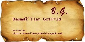 Baumüller Gotfrid névjegykártya
